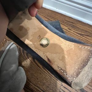 Loro Piana blue suede booties